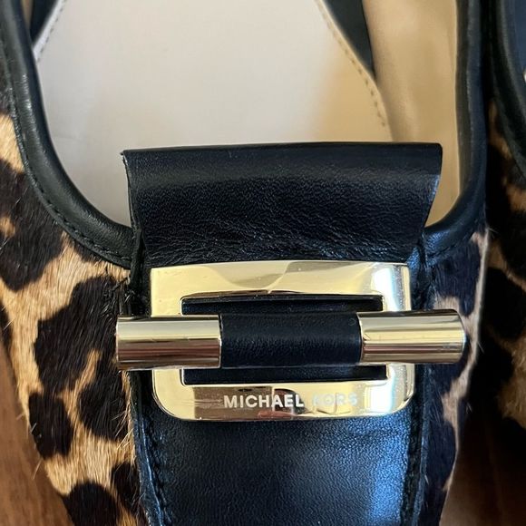 Michael Kors Calf Hair Leopard Print Flats with Metal Hardware Size 10 - Picture 2 of 10
